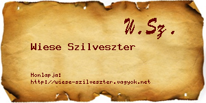 Wiese Szilveszter névjegykártya